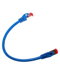 0,25m Ethernet LAN Patchkabel, Netzwerkkabel mit Rastnasenschutz (RNS), Cat. 6 S/FTP, PiMF, PVC, 250Mhz, Gigabit-fähig