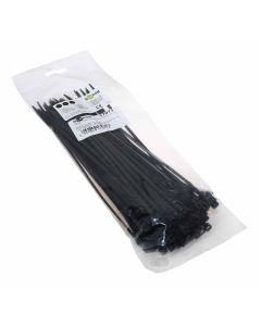 100 Stück Kabelbinder 200 x 3,5mm, wetterfestes Nylon, schwarz, Goobay 17071