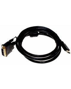 1,8 Meter Rundkabel mit HDMI-A Stecker auf DVI-D Stecker (Single Link 18+1) in Farbe schwarz
