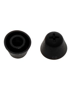 1 Paar (2 Stück) Sennheiser Ohrpolster, Ohrstöpsel, Earpad spitz, konisch, glatt für Headset, Kopfhörer, Kinnbügelhörer SET 50, SET 55, IS 410 aus Moosgummi, original Ersatzteil.