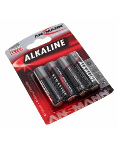 4er Blister Ansmann Alkaline Red Batterie Mignon AA, LR6, AM3, MN1500, HR6, 1,5V