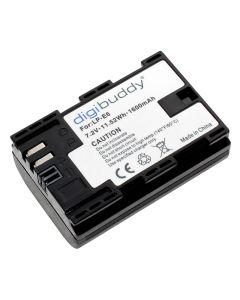 Alternativer Li-Ion Akku für Canon DSLR Digitalkameras, Fotoapparate mit 7,4 Volt und 1600mAh Kapazität, inklusive Schutzkappe, ersetzt die original Akkus LP-E6, LP-E6N