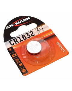 Ansmann CR1632 Lithium Knopfzelle Batterie DL1632, E-CR1632, KCR1632, 3V, 120mAh