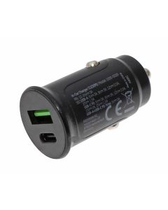 Ansmann KFZ Ladeadapter Autoladegerät 1x USB-C mit USB Power Delivery USB-PD, 1x USB-A, 30W