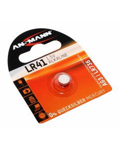 Ansmann LR41 Alkaline Knopfzelle Batterie AG3, LR736, 192, SR41W, GP92A, G3A, 3GA, 1,5V, 35mAh
