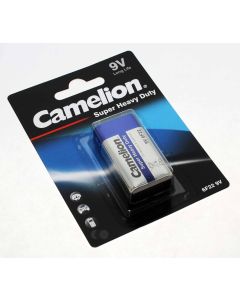 Camelion 6F22 9V Block Batterie Super Heavy Duty, 6LR61, 6LF22, MN1604, 522, 450mAh