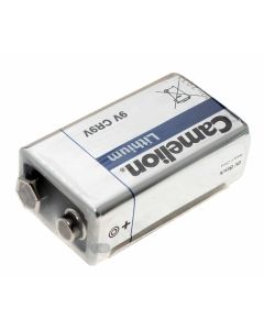 Camelion CR9V Lithium 9V Block Batterie für Rauchmelder, 6LR61, 6AM6, AM-6, 1200mAh