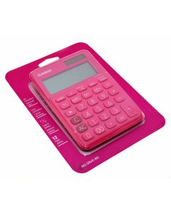 Casio MS-20UC-RD Tischrechner, 12-stellig, Solar-/Batteriebetrieb, rot / lila