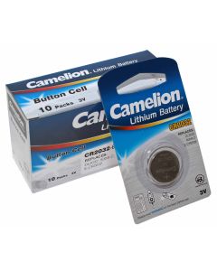 10x Camelion CR2032 Lithium Knopfzellen Batterie, mit 3 Volt und 220mAh Kapazität
