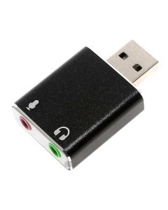 Externe USB Soundkarte, Sound Adapter mit 3,5 mm Mikrophon Kopfhörer Buchsen geeignet für Windows, Mac und andere Betriebssysteme