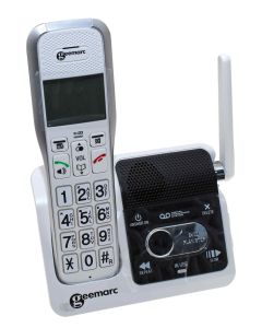 Geemarc AMPLIDECT 595 U.L.E Senioren DECT Telefon weiß, für Hör- und Sehbehinderte