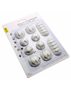 Kabelmanagement Kabelhalter Kabelclips Kabelklemmen Kabel Fixierung selbstklebend 10er Set weiß