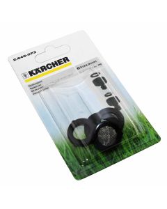 Kärcher Dichtungsset mit 3 Dichtungsringen (2x für G3/4, 1x für G1), inklusive Vorfilter für G3/4- Hahnanschlüsse, Ersatzteil Artikelnummer 2.645-073