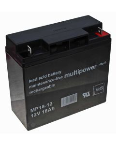 Multipower MP18-12 Blei Gel Akku AGM, M5 Schraubanschluss, VdS, 12V, 18Ah