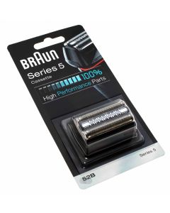 Original Braun Series 5 Cassette 52B Scherkopf, Scherfolie, Klingenblock Kombipack, schwarz, 91162809