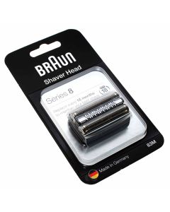 Original Braun Series 8 Cassette 83M, Scherkopf, Scherfolie, Klingenblock Kombipack, silber, 90840495