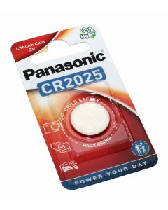 Panasonic CR2025 Lithium Knopfzelle Batterie, ECR2025, DL2025, KCR2025, 3V, 165mAh