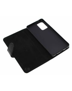 Schutz Hülle, Tasche, Cover Bookstyle für Samsung Galaxy A72, schwarz, Kunstleder