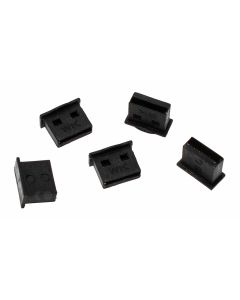 Staubschutzkappen-Set für USB Typ-A Buchse, 5 Stück, schwarz