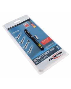 Stylus Touch 4in1 Multifunktionsstift - Touchpen, Kugelschreiber, Taschenlampe und Laserpointer in Einem, Hersteller Artikelnummer 1600-0271