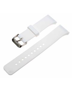 Uhrenarmband für Samsung Gear S2 SM-R720, SM-R730 Smartwatch, Fitnesstracker, Silikon, weiss