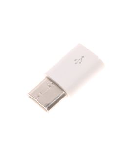 Adapter USB-C Stecker auf Micro-USB Buchse, weiß, Konverter