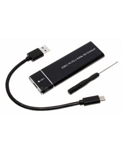 USB 3.1 Typ-C externe Festplattenbox Gehäuse Hard Disk Box für M.2 PCI-e NVMe SSD, Key M, 278239.01