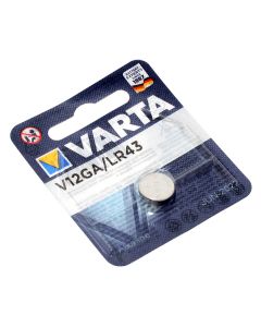Varta V12GA LR43 AG12 Alkaline Knopfzelle Batterie A86, B-LR43, G12A, LR1131, 1,5V, 80mAh