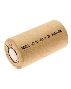 Xcell Akku Zelle Sub-C, Ni-Mh im Pappmantel mit 1,2 Volt und 3000mAh Kapazität