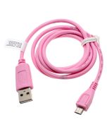 Pinkes, 0,95m langes USB-Datenkabel und Ladekabel, USB 2.0 Typ A auf Micro-USB, für Smartphone, Handy, Tablet u.a.