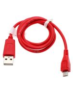 Rotes, 0,95m langes USB-Datenkabel und Ladekabel, USB 2.0 Typ A auf Micro-USB, für Smartphone, Handy, Tablet u.a.