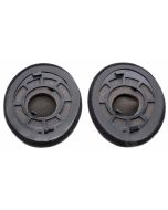 Original Sennheiser Ohrpolster, Ear Pads, Ersatzteil (1 Paar) aus Schaumstoff in schwarz mit Scheibe, Trägerplatte für Kopfhörer, geeignet für Sennheiser RS 100, RS 110, RS 110-II, RS 115, RS 117, RS 119, RS 119-II, RS 120, RS 120-II, HDR 120