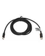 2m Datenkabel Ladekabel USB-C 2.0 Stecker auf USB-C 2.0 Stecker USB-PD bis 100W, schwarz