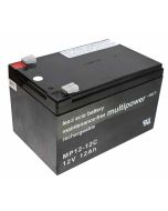 Akku für Wolf Picco 32 Rasenmäher, Blei Gel Akku AGM, Zyklenfest, 6,3mm Faston Anschluss, 12 Volt, 12Ah