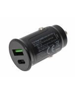 Ansmann KFZ Ladeadapter Autoladegerät 1x USB-C mit USB Power Delivery USB-PD, 1x USB-A, 30W