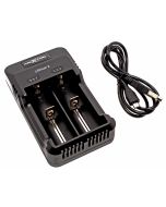 Ansmann Lithium 2 Akku Ladegerät für 2 Li-Ion (3,6V/3,7V) oder Ni-MH Akkus inkl. Micro USB Ladekabel