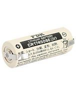 FDK (Sanyo) CR17450SE (CR17450SE-LFU) A Lithium-Mangandioxid Batterie, Flat Top, Industriezelle, U-Lötfahne mit 3 Volt und 2500 mAh Kapazität