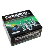 Camelion Batterie Spar-Set 40-tlg 24x AA Mignon, 12x AAA Micro, 4x C Baby und gratis Schlüsselanhänger- Taschenlampe