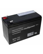 Multipower MP8-12C Blei Gel Akku AGM, zyklenfest, 6,3mm Flachstecker, 12V, 8Ah