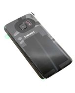 Original Samsung Akkudeckel, Batterieabdeckung, Rückseite, Back-Cover schwarz mit Klebepad für Samsung Galaxy S7 G930f Smartphone, Handy, Ersatzteil Teilenummer GH82-11384A.