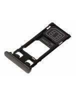 Original Sony 1302-4830 Sim + SD Karten Halter Tray für Sony Xperia X F5121 Smartphone, schwarz
