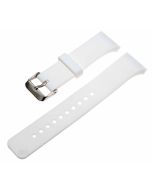 Uhrenarmband für Samsung Gear S2 SM-R720, SM-R730 Smartwatch, Fitnesstracker, Silikon, weiss