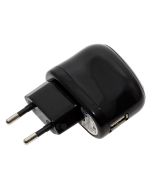 Ladeadapter Ladegerät Netzteil USB 2,1A z.B. für Apple iPad iPhone iPod, Navigationsgeräte wie TomTom, Garmin, PDA, oder Smartphone wie Samsung Galaxy Tab, Galaxy S4, S5 in schwarz