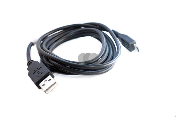 1m Micro USB Ladekabel und Datenkabel - schwarz
