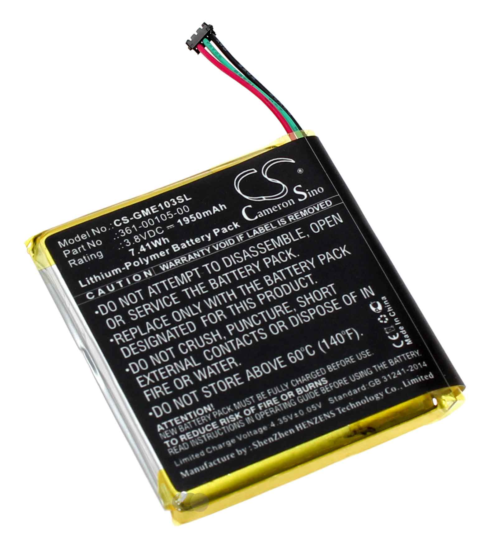 Akku für Garmin Edge 1030 | 361-00105-00 GPS-Fahrradcomputer | ersetzt 1ICP7/49/43 | 3,8V 1950mAh