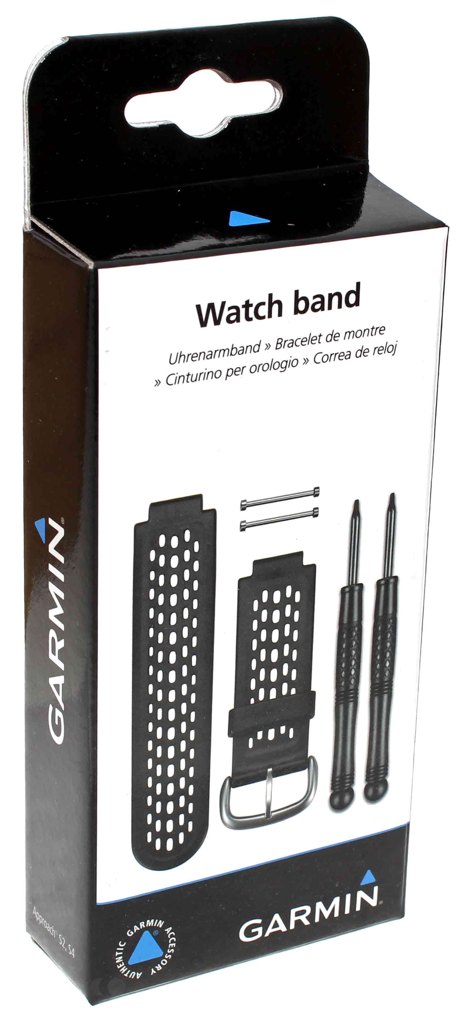 Original Garmin Uhrenarmband für Approach S2/S4 inkl. Werkzeug | schwarz | 010-12028-00