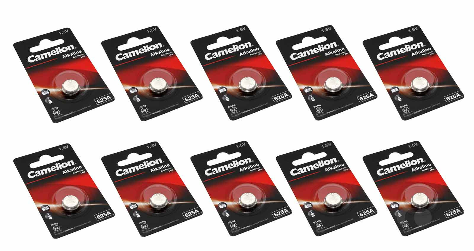 10x Camelion 625A LR9 Knopfzelle Batterie, KA625, PX625A, R625, V625U, 1,5V, 200mAh