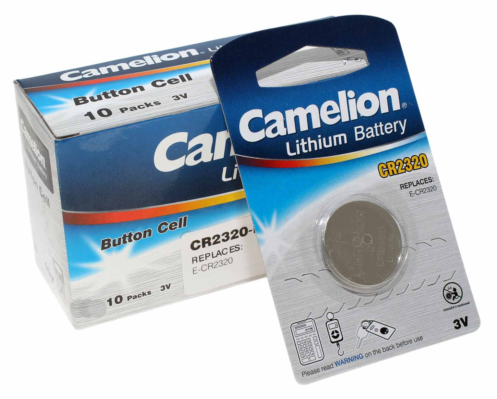10x Camelion CR2320 [CR2320-BP1] Lithium Knopfzelle Batterie, BR2320, DL2320, ECR2320, KCR2320, 3V, 130mAh