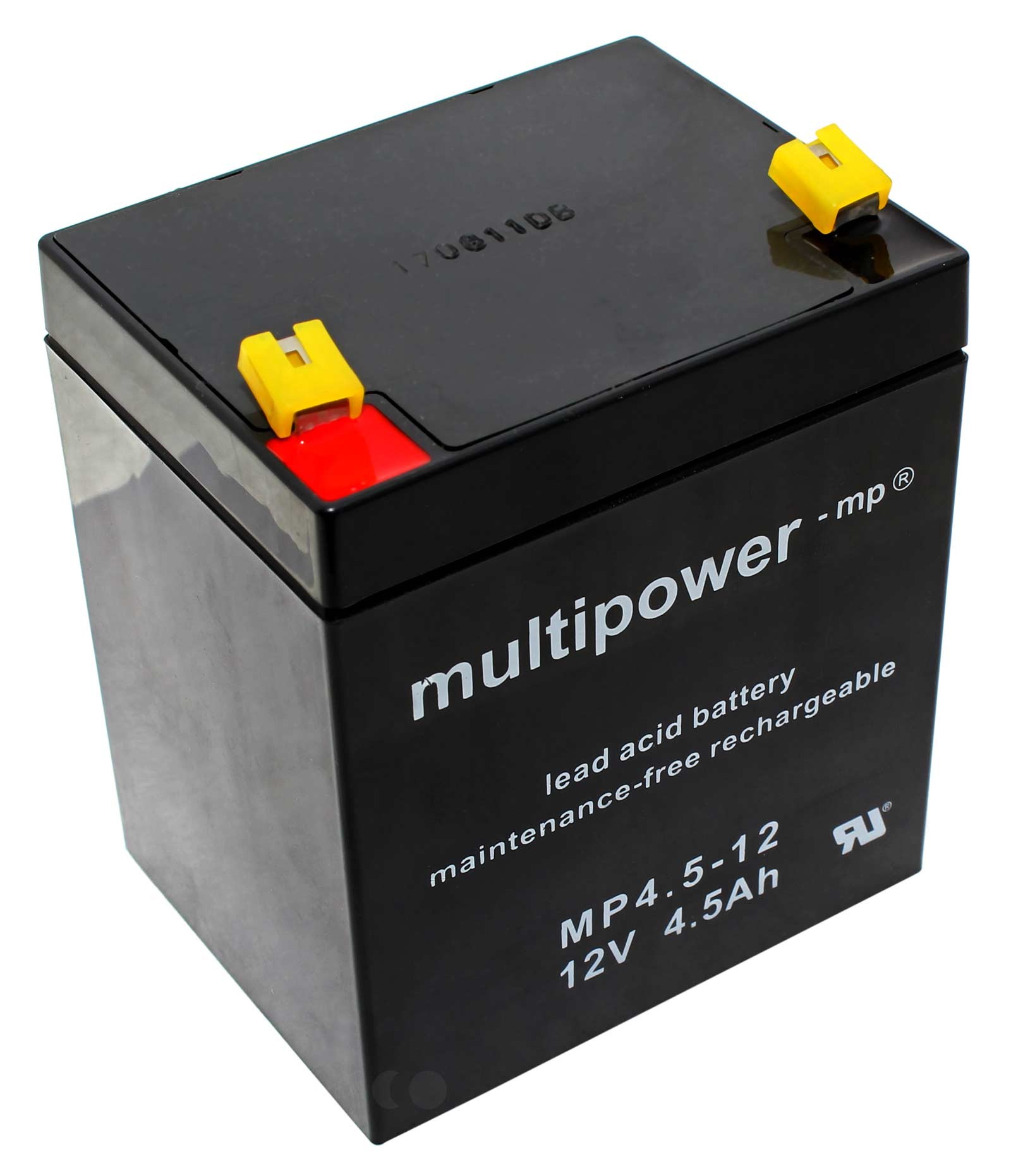 12V wiederaufladbare Bleivliesbatterie (AGM) von Multipower für USV, Sicherheits-, Alarm- Brandmeldeanlagen, wartungsfreier Bleiakku