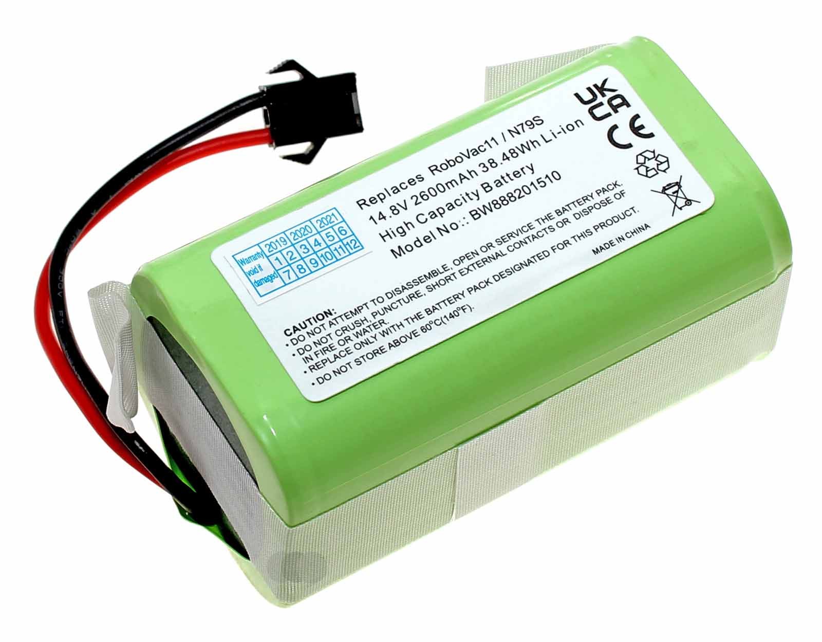 14,4V Li-Ion Akku für Ecovacs Robotics Saugroboter DN266.11, DN620, DN621, 2600mAh